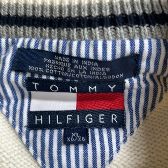 Vintage Tommy Hilfiger | Men’s Off White / Cream 100% CottonCrewneck, Size XL - Picture 1 of 8
